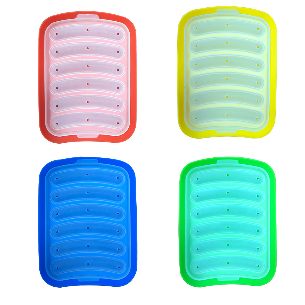 Ốp Xúc Xích Giăm Bông Khuôn Có Nắp Đậy Silicone