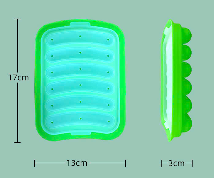 Ốp Xúc Xích Giăm Bông Khuôn Có Nắp Đậy Silicone
