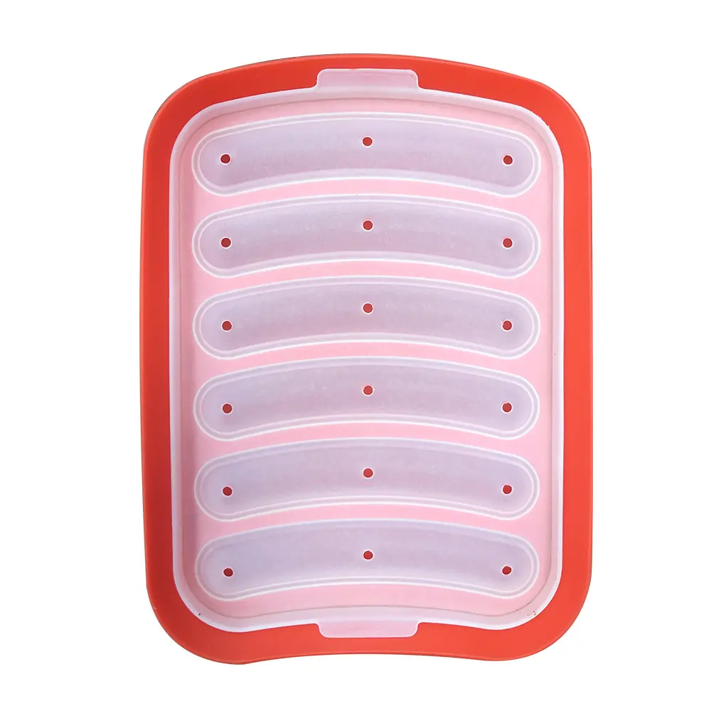 Khuôn Xúc Xích Giăm Bông Khuôn Có Nắp Đậy Silicone