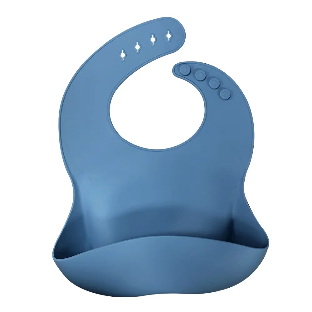 Yếm ăn dặm Silicone (Xanh dương)