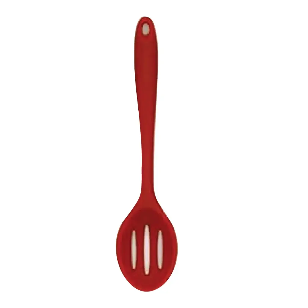 Thìa Có Rãnh Silicone (Đỏ)